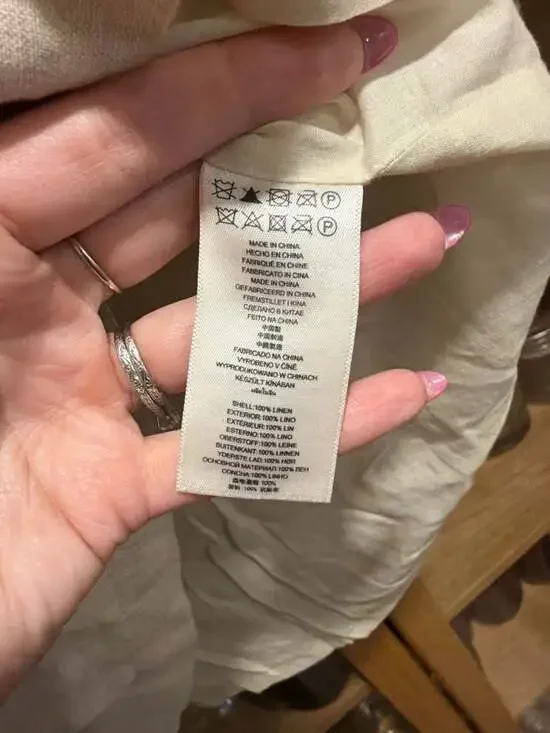 MICHAEL Michael Kors Women's 100% Linen Sleeveless Utility Safari Button-Front D - Picture 5 of 5